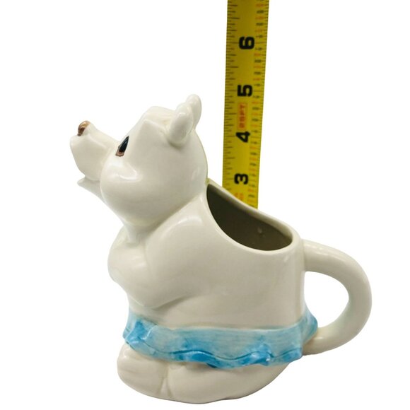 Vintage Quon Quon Dancing Polar Bear Ceramic Creamer Pitcher Tutu Japan - Picture 11 of 11